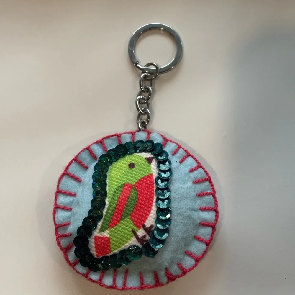 Colorful Bird Keychain for Pet Lovers